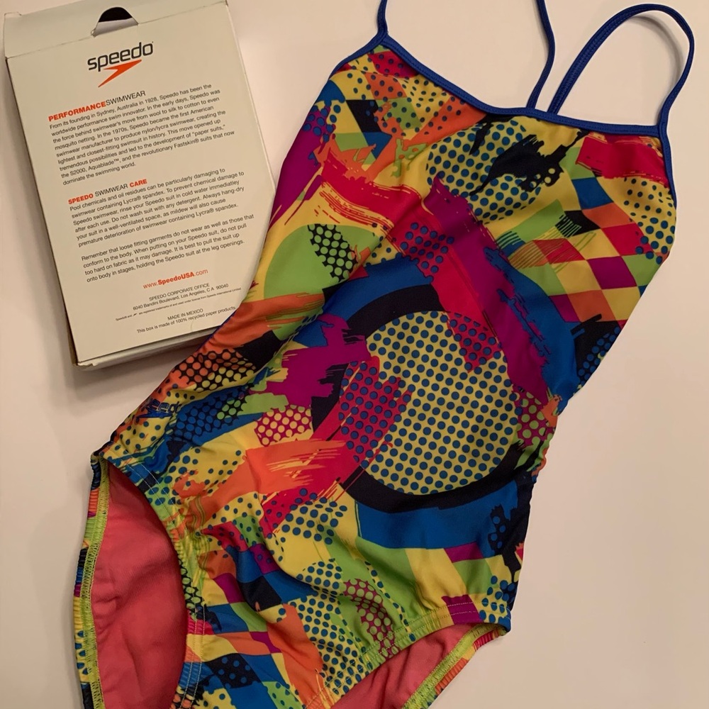Speedo Flip Turns Swimsuit, new with tags, size 28 (small).